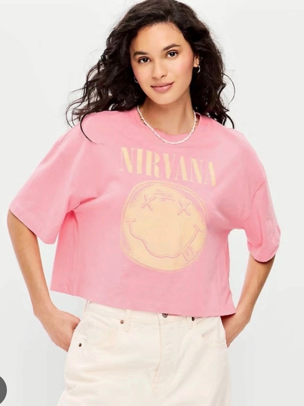 Nirvana graphic tee Graphic Short Sleeve Tee in Pink XXL NWT